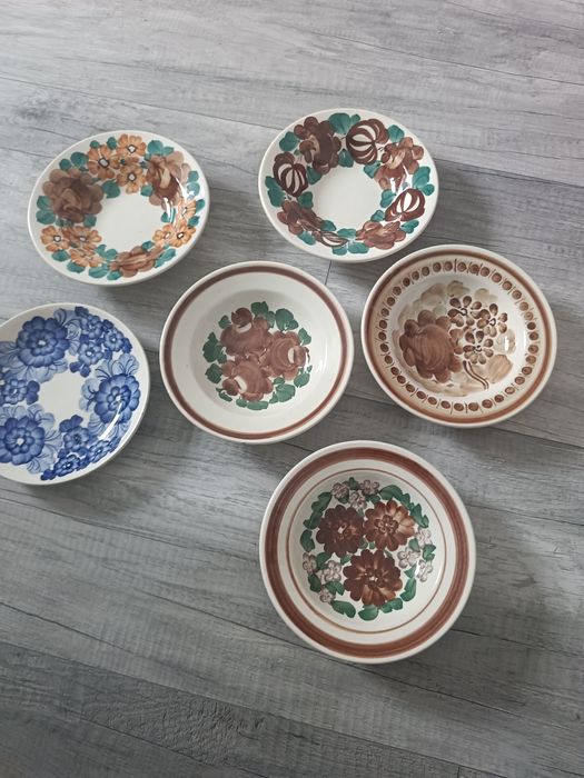 Włocławek Fajans miski talerze
