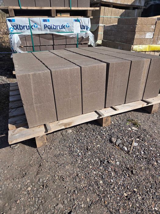 Obrzeże palisadowe 8x30x50 brązowe, szare, grafitowe,