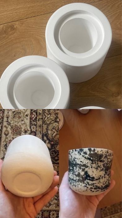 Zestaw 3 form gipsowych na kubki poj. po wypale ok. 330ml