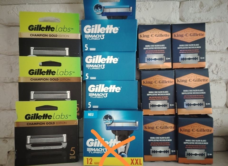 Касеты станки для бритья Gillette Labs Mach 3 turbo King C Gillette