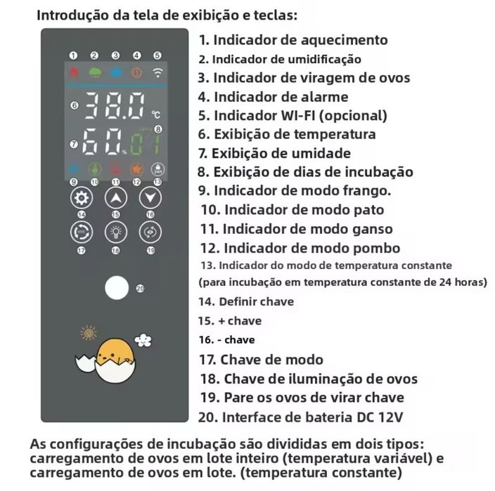 [NOVO] Chocadeira/Incubadora Automática 24 Ovos  *Portes grátis