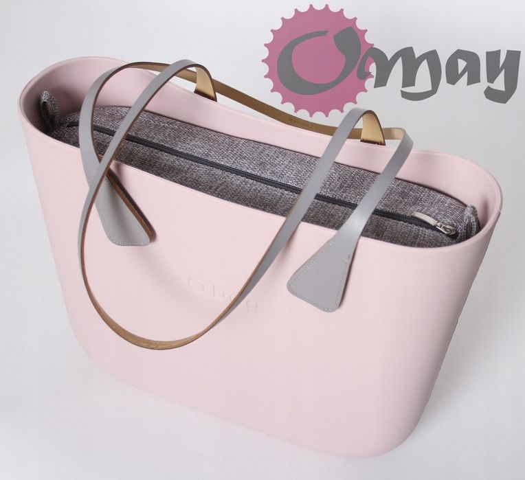 organizer OBAG STANDARD szara efektowna struktura 2 kieszenie OMAY