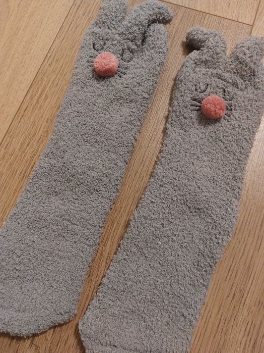 skarpety damskie "zajączek" rozm 36-38 szare