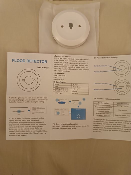 Detetor de inundação WiFi - NOVO -