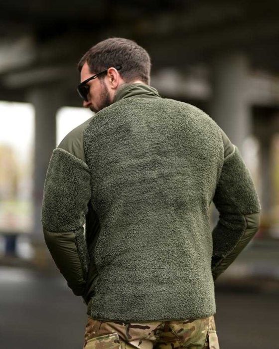 Тактична флісова куртка олива S-XXL  Тепла  Без передоплати