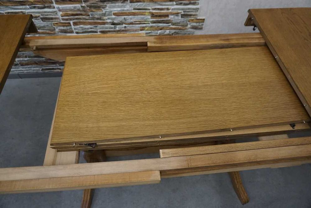 Stół Dębowy Owalny Rozkładany 3 Wstawki szer. 160 cm / 201 cm / 242 cm / 283 cm  (L-214)