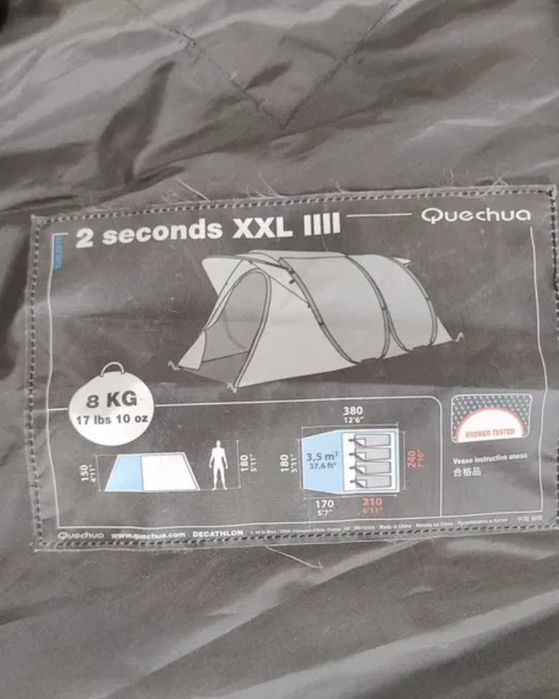 Tenda Decathlon XXL 2 segundos