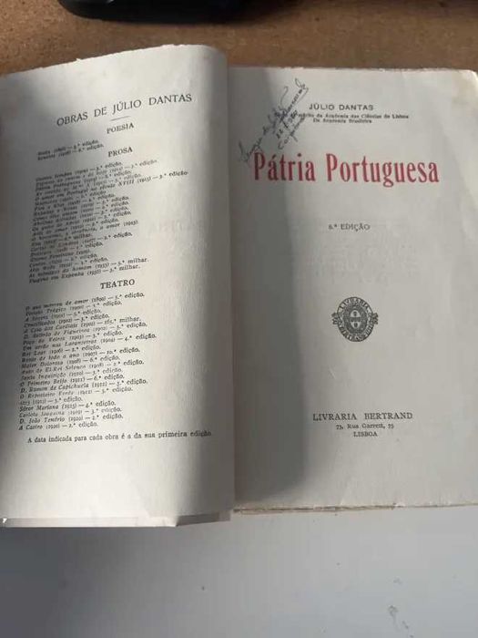 Pátria Portuguesa; Anos 40; 6ª Edição; Livraria Bertrand