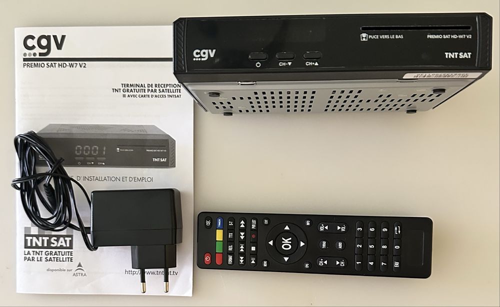 Receptor satelite tntsat canais HD franceses CGV