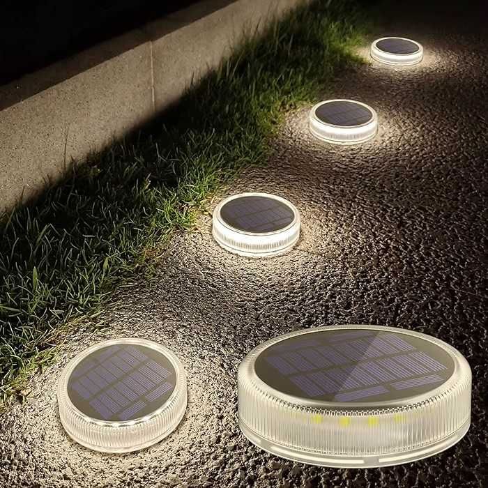 Lampy Solarne Najazdowe Lacasa LED IP68 (4 szt.) | Naturalna Biel 4000K