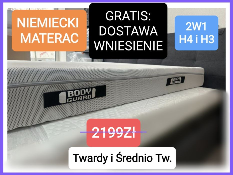 Niemiecki 160x200 140x200 180x200 120x200 Materac Bett1 BodyGuard H3i4