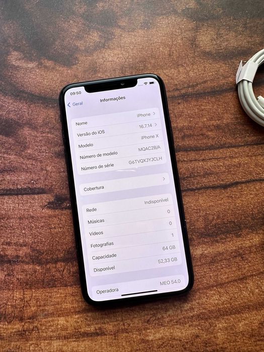 IPhone X 64GB Preto Desbloqueado Como Novo
