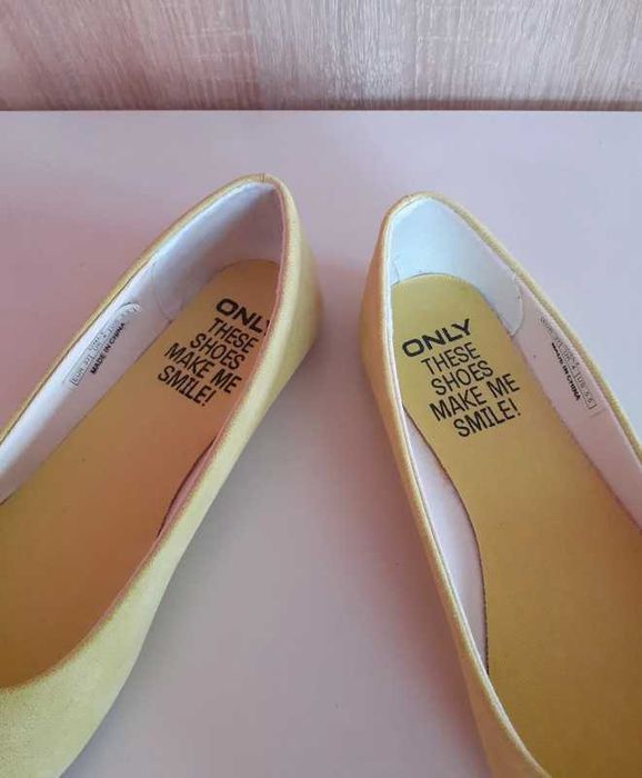 Nowe baleriny balerinki buty płaskie letnie żółte limonkowe Only 37