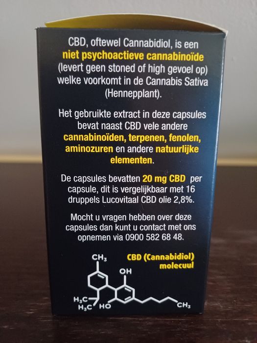 Lucovitaal Olej konopny CBD w kapsułkach CBD 20mg 30 Caps