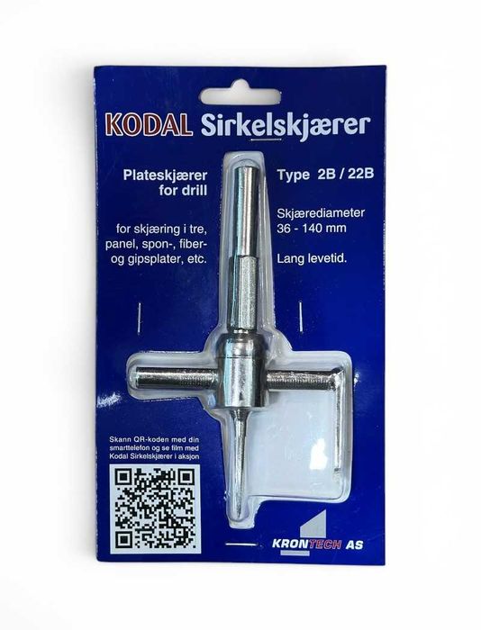 Wycinak do otworów Kodal Sirkelskjærer od 36 do 140 mm | Nowa!