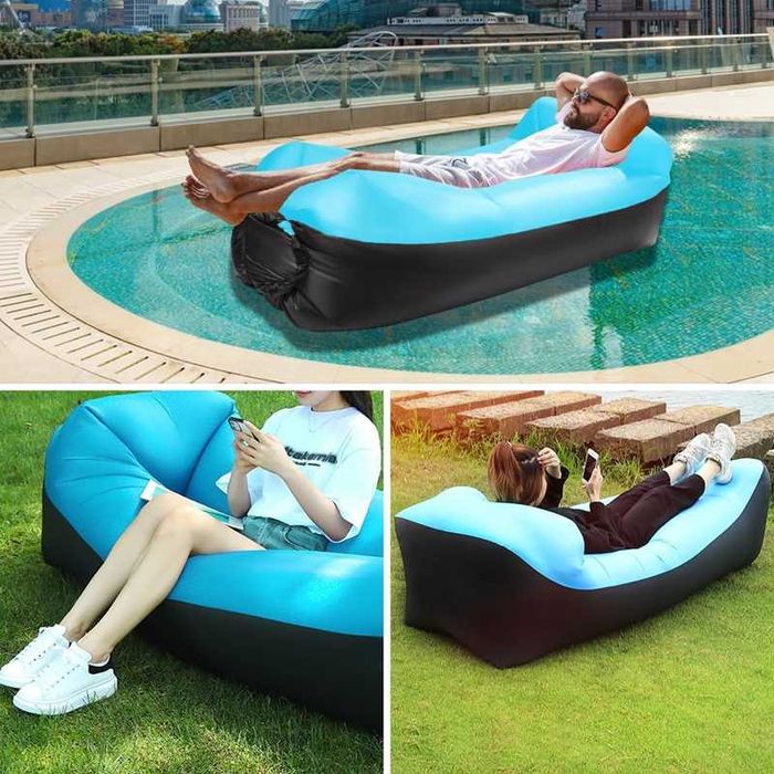 Lazy bag sofa materac na powietrze dmuchany fotel łóżko na plażę xxl