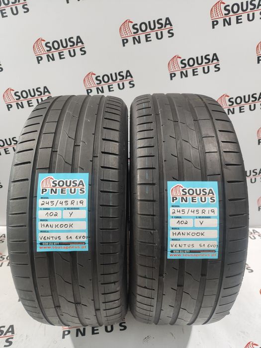2 pneus semi novos 245-45R19 Hankook - Oferta dos Portes