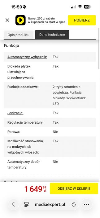 Aeroprostownica DYSON Airstrait™ 140 stopni