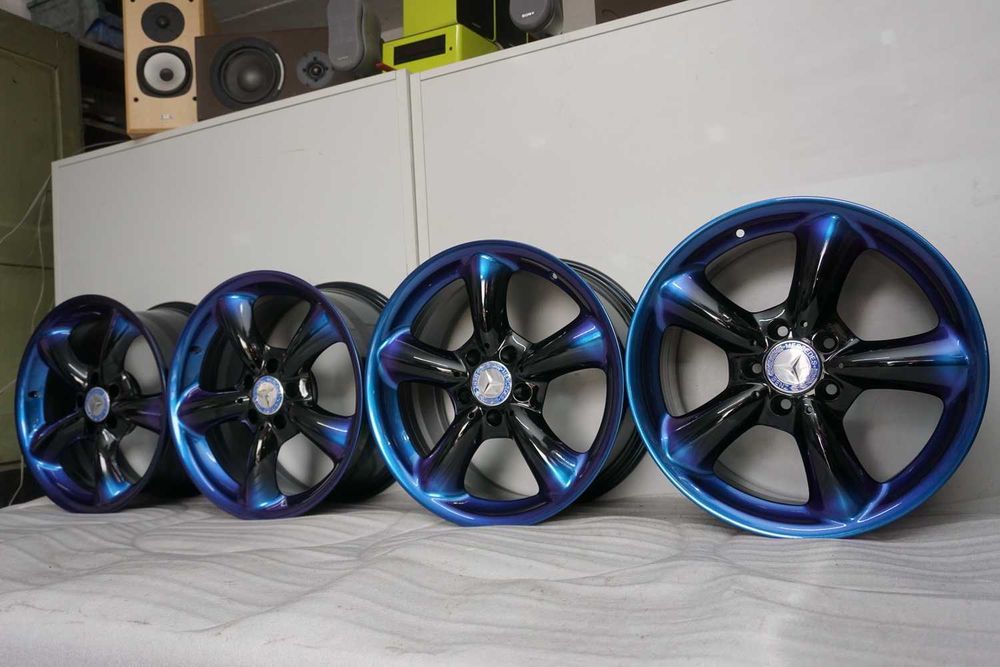 Alufelgi Mercedes W230 oryginal 8,5Jx17 et35 5x112 czarne i kameleon