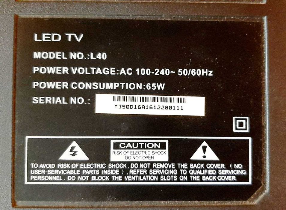 Телевизор под ремонт, диагональ 40