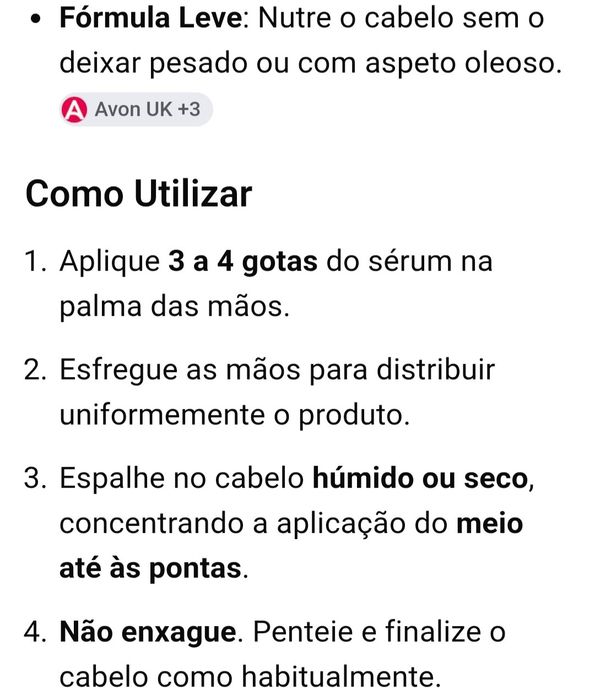 Sérum para Cabelo Ultimate Shine 30ml AVON