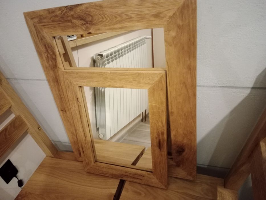 Lustro dębowe (szczotkowane)  48 cm / 38,5 cm