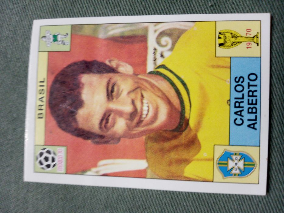 Cromo Panini World Cup Story de Carlos Alberto no Mundial 70