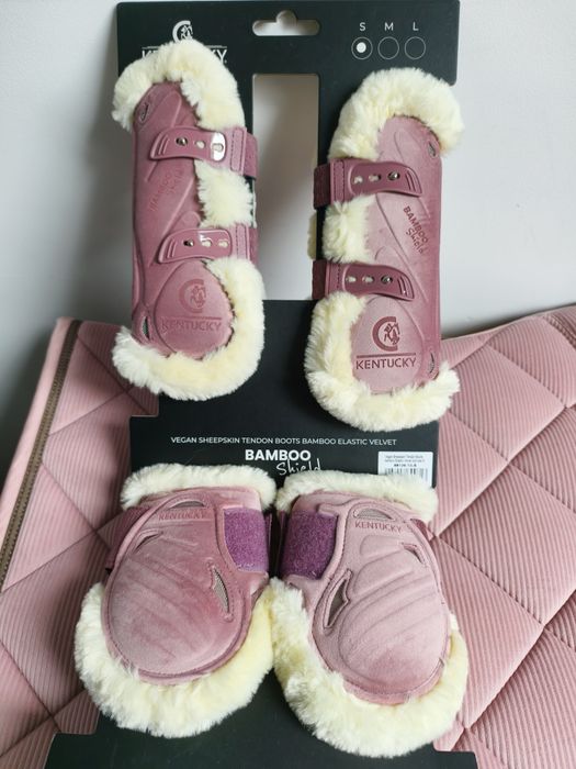 Zestaw ochraniacze Kentucky Bamboo Velvet Pony różowe