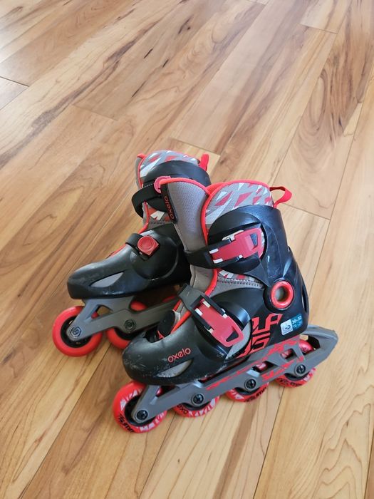 Patins em Linha Oxelo Ajustáveis Criança 30-32 + PROTEÇÕES