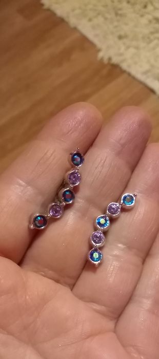 Серьги Harley Silver Swarovski. Серебро.Сваровски.