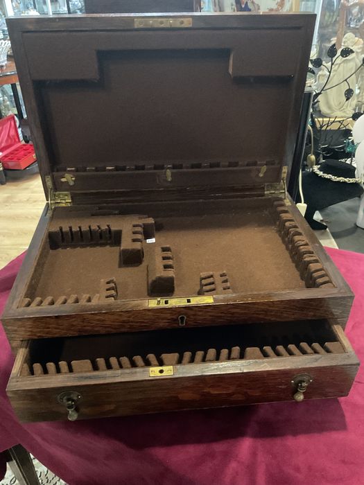 Caixa para talheres origem Pais de Gales 41x27x16 cm