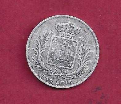MONARQUIA   D. LUIS I  500  REIS    1866      PRATA
