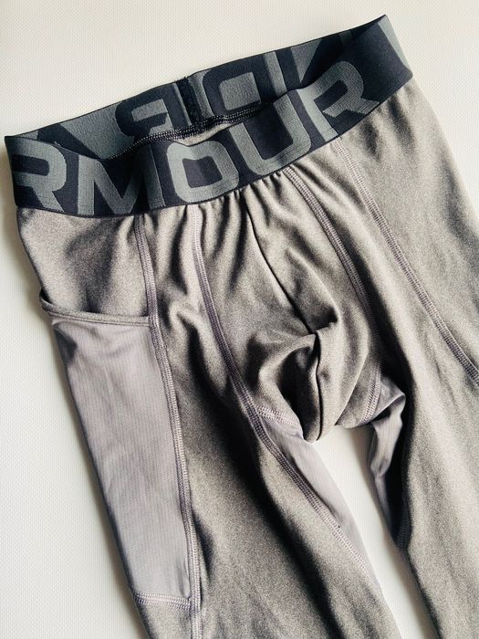 Чоловічі компресійні легінси сірі under armour s/m compression heat