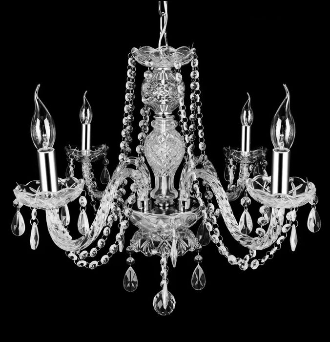 Ekskluzywny żyrandol kryształowy 4-ramienny - lampa sufitowa 44x90cm