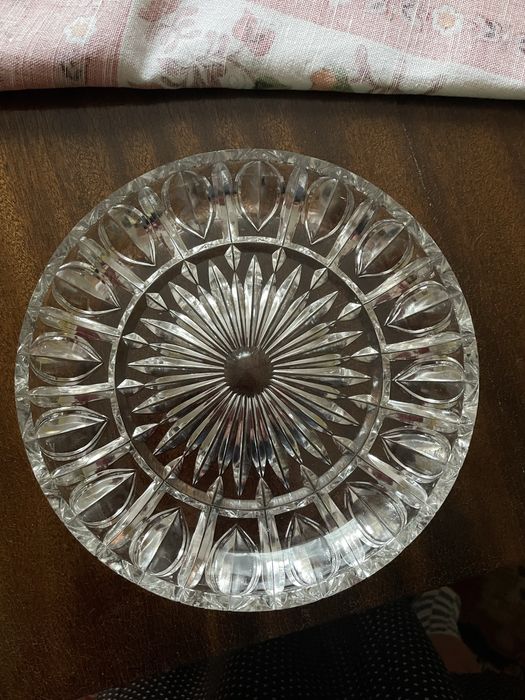 Talerz kryształowy patera