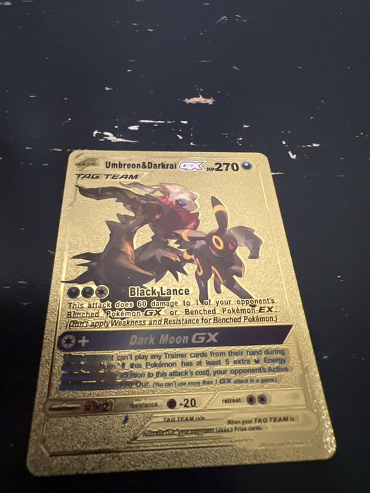 Carta dourada pokemon , umbreon & Darkrai