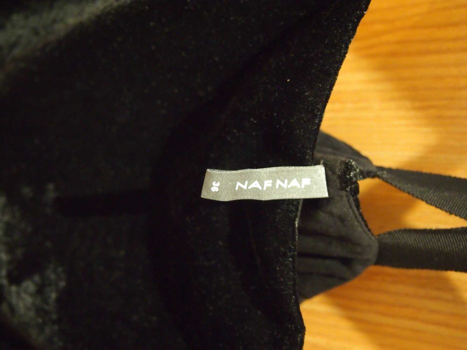 Top preto Veludo com forro NAF NAF 36