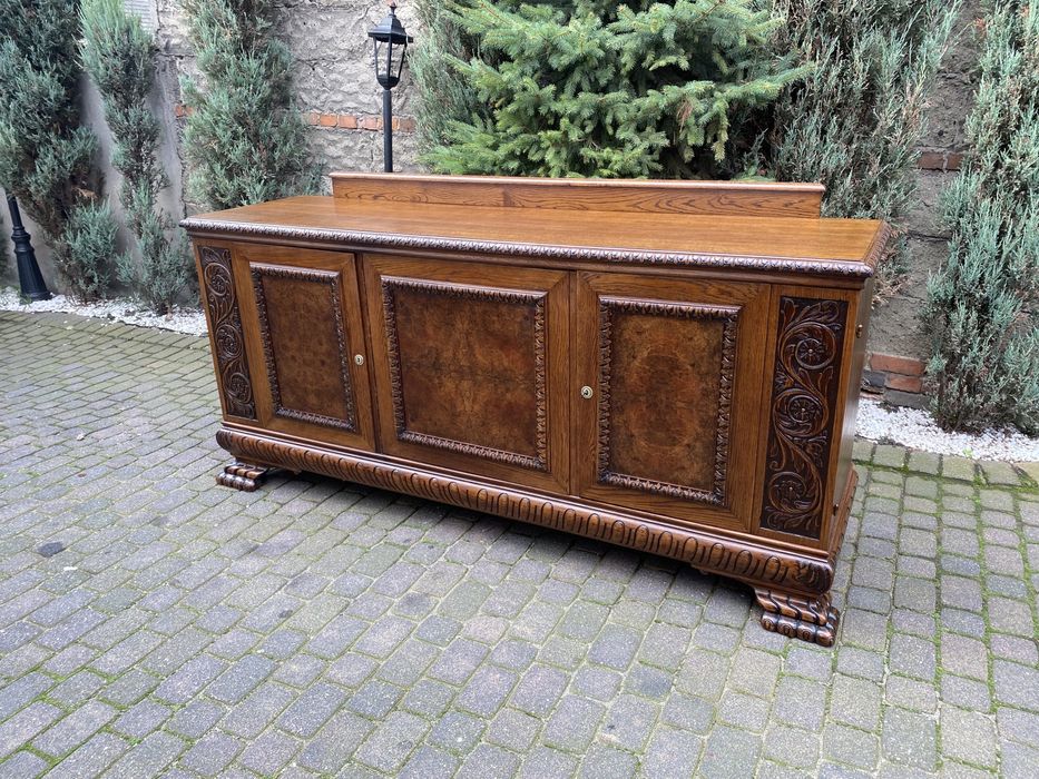 Antyczna Komoda na Lwich Łapach Kredens Bufet Antyk Po Renowacji !