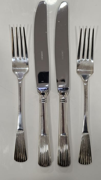 Talheres de mesa faqueiro da topazio caninhas em prata