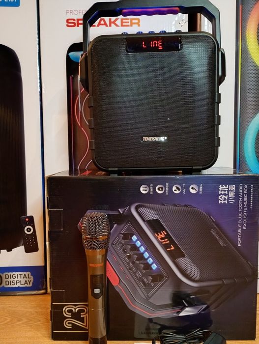 Караоке акустика Temeisheng26(SD,USB,FM,AUX, Bluetooth) микрофон.