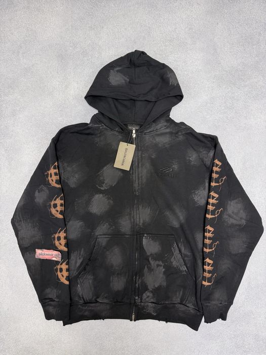 худи Balenciaga grafiti skate zip up
