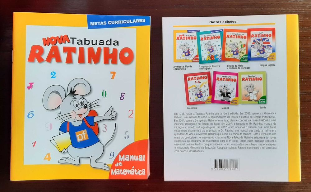 Livro NOVO - Tabuada Ratinho - Manual de Matemática Olivais • OLX.pt