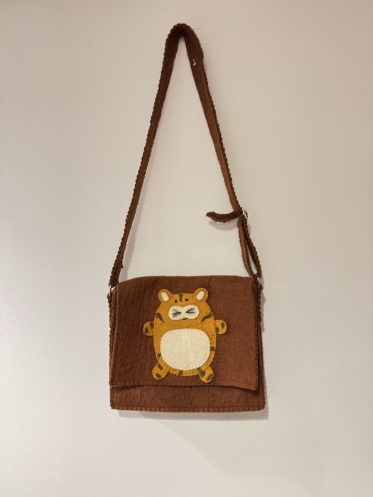 torebka wełniana tygrys handmade nepal
