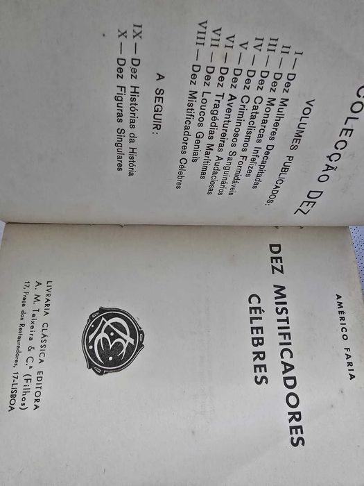 Dez mistificadores Célebres - Américo Faria