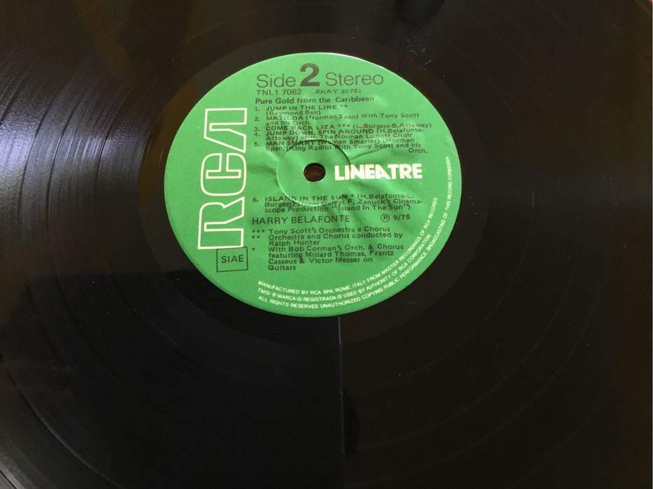 Harry Belafonte pure gold from the caribbean winyl