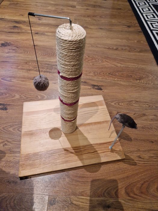 Drapak dla kota drewniana podstawa