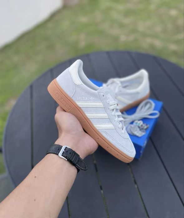 Adidas Handball Spezial Wonder Silver Off White Gum Premium Оригинал Кроссовки  Женские Новые Размеры