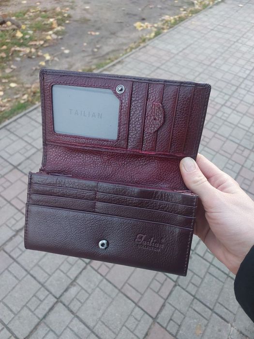 Гаманець жіночий Tailian шкіряний кошелек женский кожаный коричневый