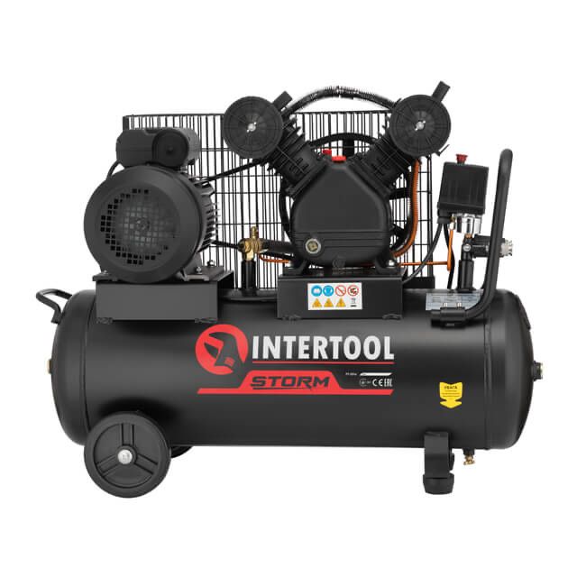 Компресор Intertool pt0016  50 л, 3 кВт,  500 л/хв, 2 циліндра