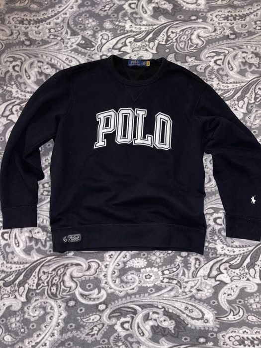 Свитшот Polo Ralph Lauren с логотипом, черный, размер M